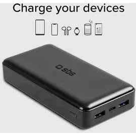SBS Ttbb20000fastk 20000 mAh und 2 USB