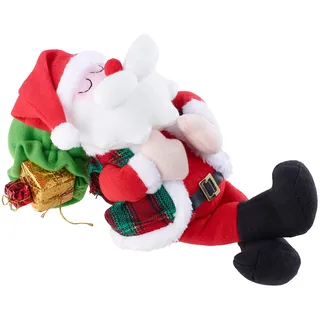 Schlafender Weihnachtsmann mit Atem-Bewegungen und Schnarch-Geräuschen