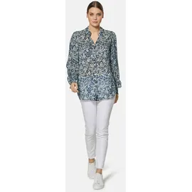 Madeleine Hemdbluse mit Unikat-Print Blau 48