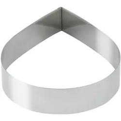 Schneider - Dessert-/Tortenring "Tropfen" 160 mm, Höhe: 5 cm, Edelstahl