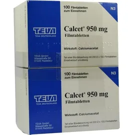 TEVA GMBH Calcet 950 mg Filmtabletten