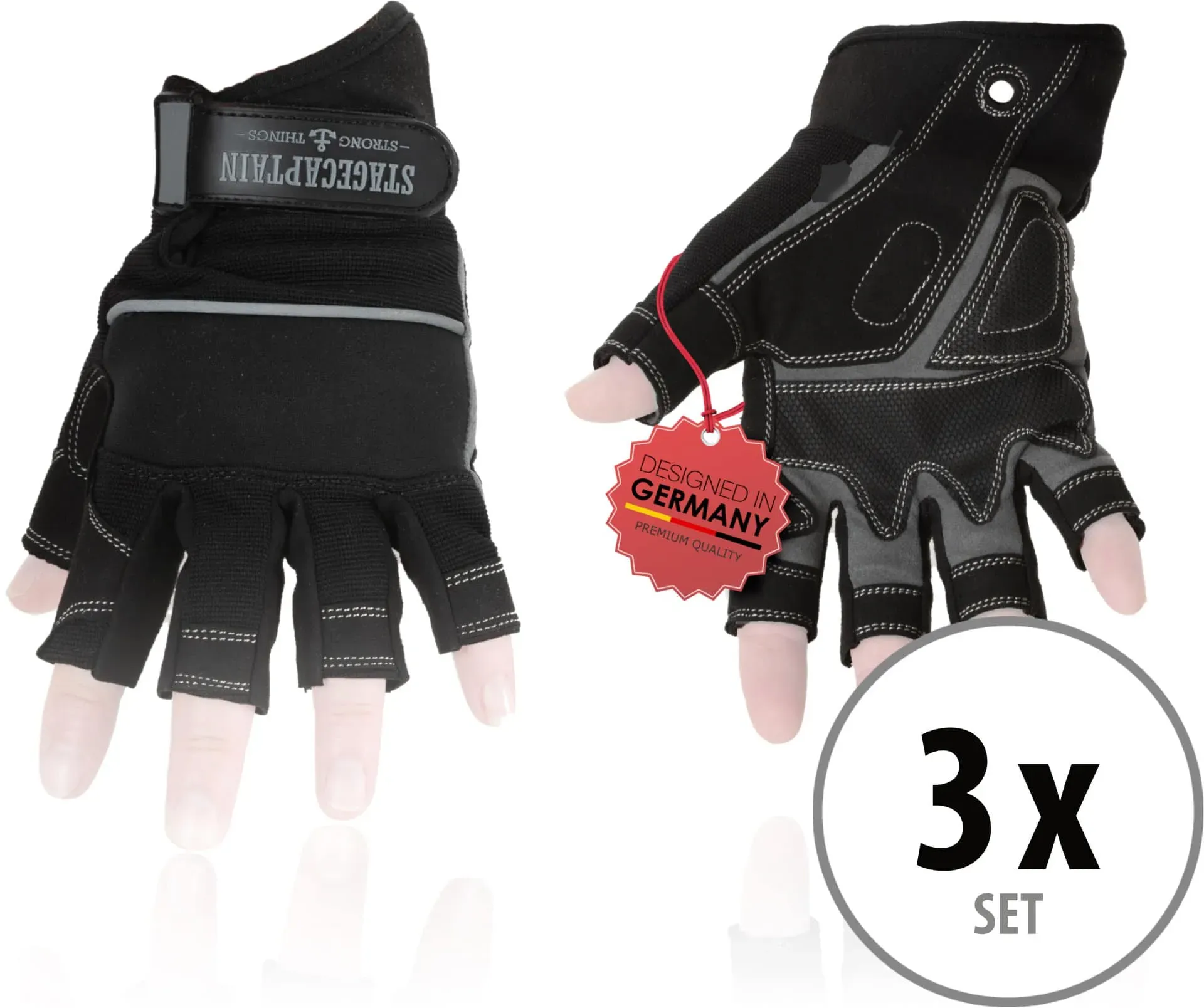 Stagecaptain RGL-0F Rigger Handschuhe Größe M 3x Set