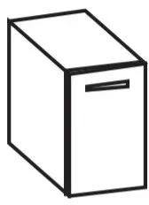 Artiqua 300 Unterschrank, Graphit Struktur quer, 300-UST-2-30-R-7098-401 300-UST-2-30-R-7098-401