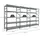 Proregal Fachbodenregal Metall 200x360x60 cm Silber