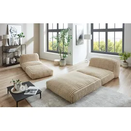 Home Affaire XXL-Sessel HOME AFFAIRE "Pia", beige (creme), B:83cm H:80cm T:95cm, Sessel, XXL-Sessel, Loungesessel in Megacord, 2 Größen, Schlaffunktion und Pouf-Funktion