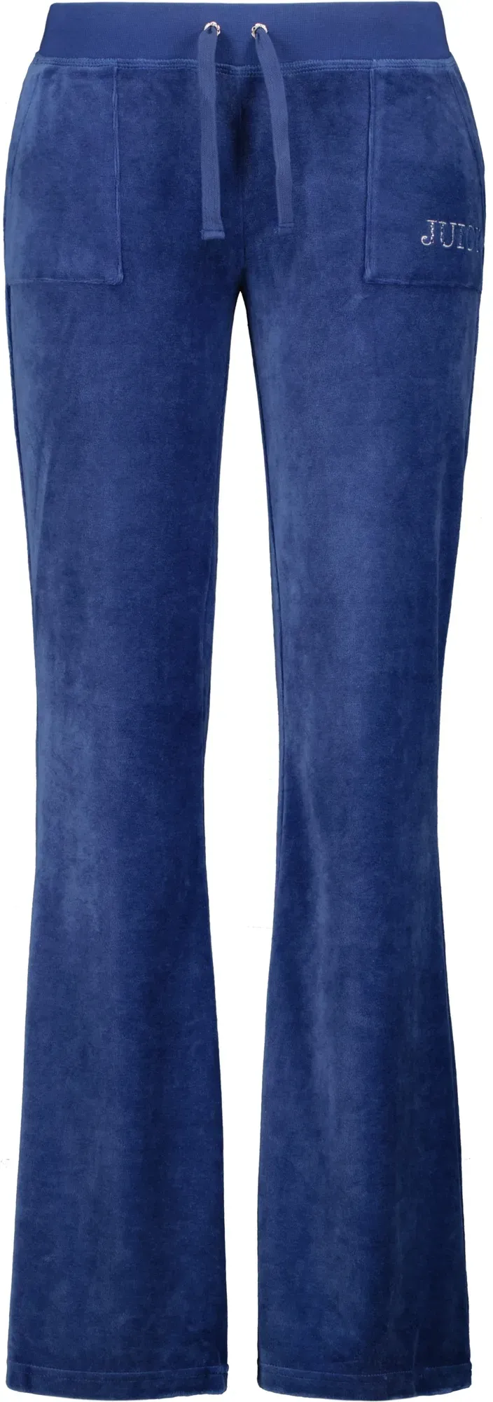 Sweathose JUICY COUTURE "HERITAGE CROWN CAISA LOW RISE PANT Damen" Gr. L, EURO-Größen, blau (blau depths) Damen Hosen Trainingshose Damen, Sweathose, Velour, Jogginghose mit Glitzer, Sale