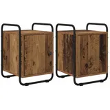 vidaXL Nachtschrank 2 Stk. 40 x 40 x 50 cm Braun