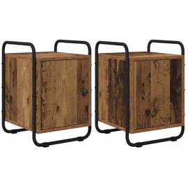 vidaXL Nachtschrank 2 Stk. 40 x 40 x 50 cm Braun