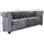 s-style möbel Harwell Sofa 3-Sitzer Chesterfield-Sofa für Wohnzimmer Lounge Couch mit verchromten Füßen Möbel Freistehende Polster Sofas & Couches Couchgarnitur Hellgrau 203 x 86 x 72 cm