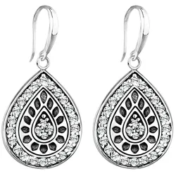 Elli Tropfen Kristalle Vintage 925 Silber Ohrringe   Damen