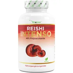 Reishi Intenso Pilz - 180 Kapseln - 650 mg Extrakt - 40% bioaktive Polysaccharide