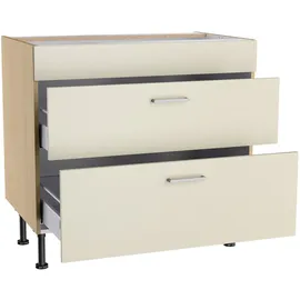 kochstation Kochfeldumbauschrank KS-Lucy 90 x 58,1 x 87 cm Beige