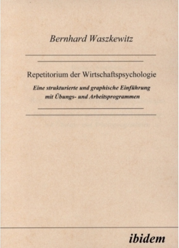 Repetitorium Der Wirtschaftspsychologie - Bernhard Waszkewitz, Kartoniert (TB)
