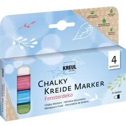 KREUL Chalky Kreidemarker 4er Set Fensterdeko