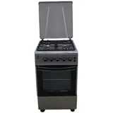 GASLINE Gasherd-Set mit Gasbackofen, elektrische Zündung und Vollzündsicherung Gasline Gasherd-Set mit SHGG5060AZU Umluft Funktion, Edehlstahl 50cm, Umluft Funktion, Edelstahl, 50cm breit, Grill, Gusstopfträger Propangas/Erdgas silberfarben