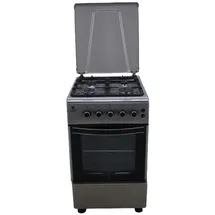 GASLINE Gasherd-Set mit Gasbackofen, elektrische Zündung und Vollzündsicherung Gasline Gasherd-Set mit SHGG5060AZU Umluft Funktion, Edehlstahl 50cm, Umluft Funktion, Edelstahl, 50cm breit, Grill, Gusstopfträger Propangas/Erdgas silberfarben