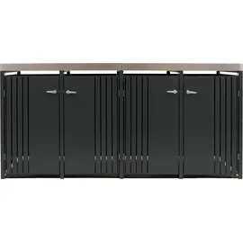 MCW Mülltonnenverkleidung O67 125 x 260 x 84 cm anthrazit