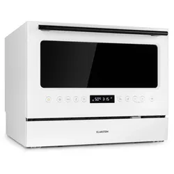 Azuria Geschirrspülmaschine 1380W 6,5L 6 Gedecke schwarze Glasfront