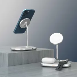 Energizer Ladegerät Energizer WCP303 kabellos Qi Schnellladung weiß 3 Geräte