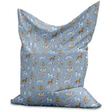 DreamRoots Sitzsack Kinder - Bodenmatratze Kinderzimmer 95x135 cm - Sitzsack Kinderzimmer Samt Stoff - Bodenkissen Kinderzimmer - Sitzsack Klein für Kinder mit füllung - Kuschelecke Kinderzimmer