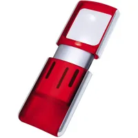 Wedo Lupe rot 3-fach, Ø 13,3 cm