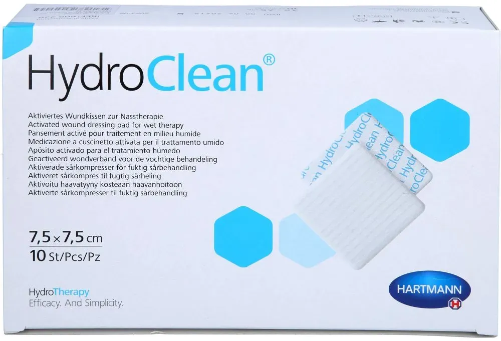 HYDROCLEAN Kompressen 7,5x7,5 cm steril 10 St