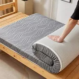 Generisch 5/8cm Dick Aufrollbare Camping Matratze, Memory Foam Tragbarer Futon Bodenmatratze Rollbar für Campingbett, Automatratze, Sofa Gästematratze für Indoor Outdoor,Gray8cm,80 * 190cm