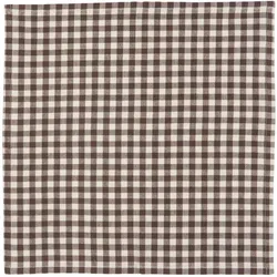 IB Laursen Stoffserviette mit naturfarbigen Karos, 40 x 40 cm, dunkelbraun