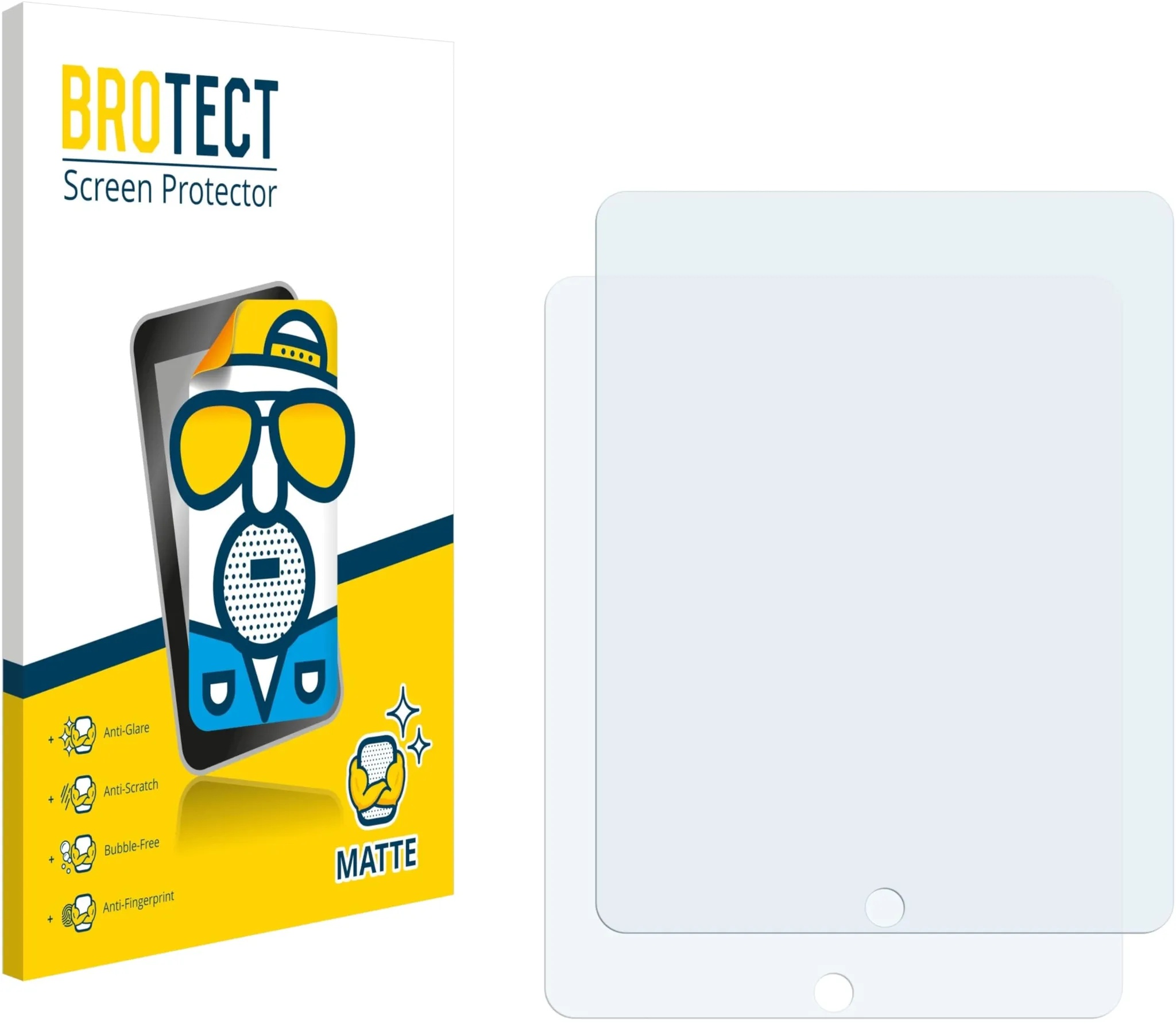 BROTECT Entspiegelungs-Schutzfolie für Apple iPad 2010 (2 Stück) Matte Displayschutz-Folie, Anti-Reflex, Anti-Fingerprint