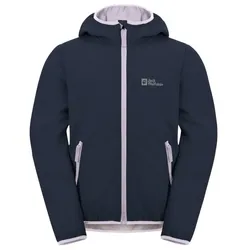Jack Wolfskin Softshelljacke Fourwinds 2024 (robust, atmungsaktiv) nachtblau/lavender Kinder