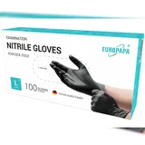 EUROPAPA 100x Nitrilhandschuhe Box Einweghandschuhe, Einmalhandschuhe, Untersuchungshandschuhe, Nitril Handschuhe,