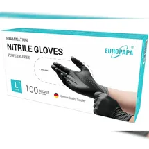 EUROPAPA 100x Nitrilhandschuhe Box Einweghandschuhe, Einmalhandschuhe, Untersuchungshandschuhe, Nitril Handschuhe,