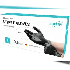 EUROPAPA 100x Nitrilhandschuhe Box Einweghandschuhe, Einmalhandschuhe, Untersuchungshandschuhe, Nitril Handschuhe,