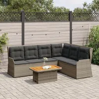vidaXL Garten-Lounge-Set 5-tlg. grau