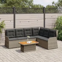 vidaXL Garten-Lounge-Set 5-tlg. grau