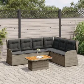 vidaXL Garten-Lounge-Set 5-tlg. grau
