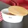 Continenta Brottopf mit Holzdeckel oval 30 cm weiß