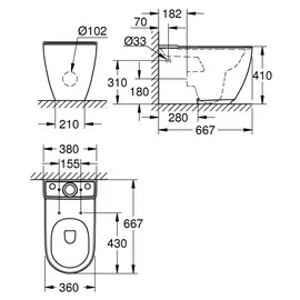 Grohe Essence Keramik Stand-Tiefspül-WC (3957200H)