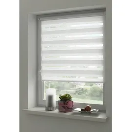 Deco Company Duo Klemmrollo, Doppelrollo, Rollo für Fenster ohne Bohren, Alle Montage-Teile inklusive, Polyester, Hellgrau, 90 x 210 cm
