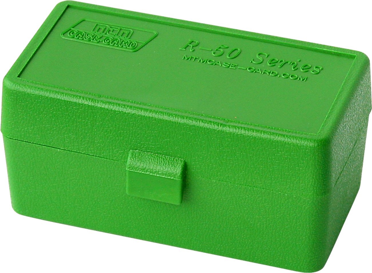 MTM 50 Round Flip-Top Rifle Ammo Box 22 Hornet, .30 Carbine, .218 BEE (Green) by MTM