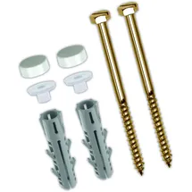 TOX Stand-WC-Befestigung Toilet mit Spreizdübel Barracuda 8 x 40 mm + Messing-Sechskantschraube 6,0 x 70 mm 1 Set