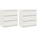 vidaXL Nachtschrank 2 Stk. 60 x 36 x 64 cm Weiß