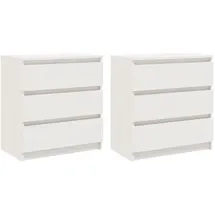 vidaXL Nachtschrank 2 Stk. 60 x 36 x 64 cm Weiß