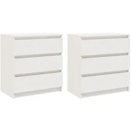 vidaXL Nachtschrank 2 Stk. 60 x 36 x 64 cm Weiß