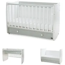 Lorelli Babybett Dream 60 x 120 cm umbaubar Schreibtisch Kinderbett Schaukelbett grün