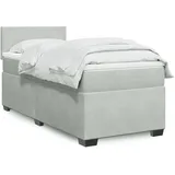 vidaXL Boxspringbett 100 x 200 cm Hellgrau