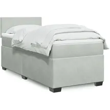 vidaXL Boxspringbett 100 x 200 cm Hellgrau