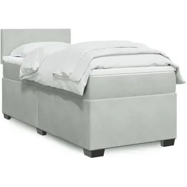 vidaXL Boxspringbett 100 x 200 cm Hellgrau