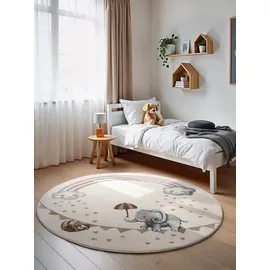 Villeroy & Boch Kinderteppich Walk like an Elephant Rainbow Teppich« rund 9 mm Höhe Spielteppich weich, Kinderzimmer, Boho Kids Spielunterlage, Tieremotiv