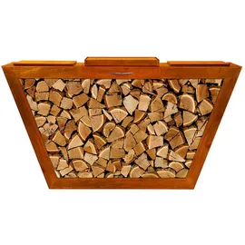 Home Deluxe Holzlege PAULO Stahl 160 x 40 x 60 cm Braun